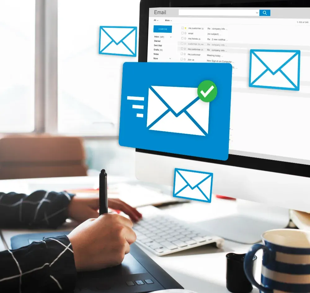 Replies to emails and messages