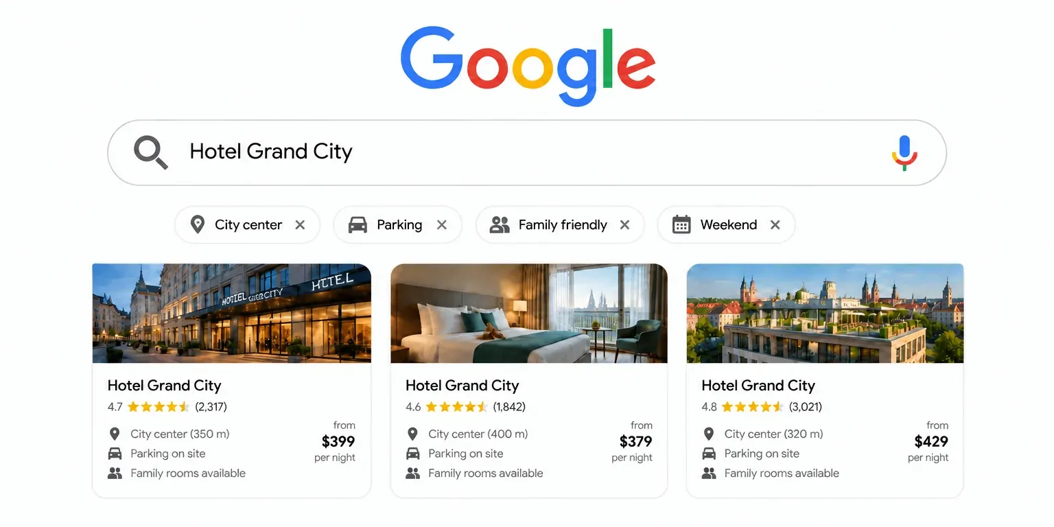 Search with the hotel name