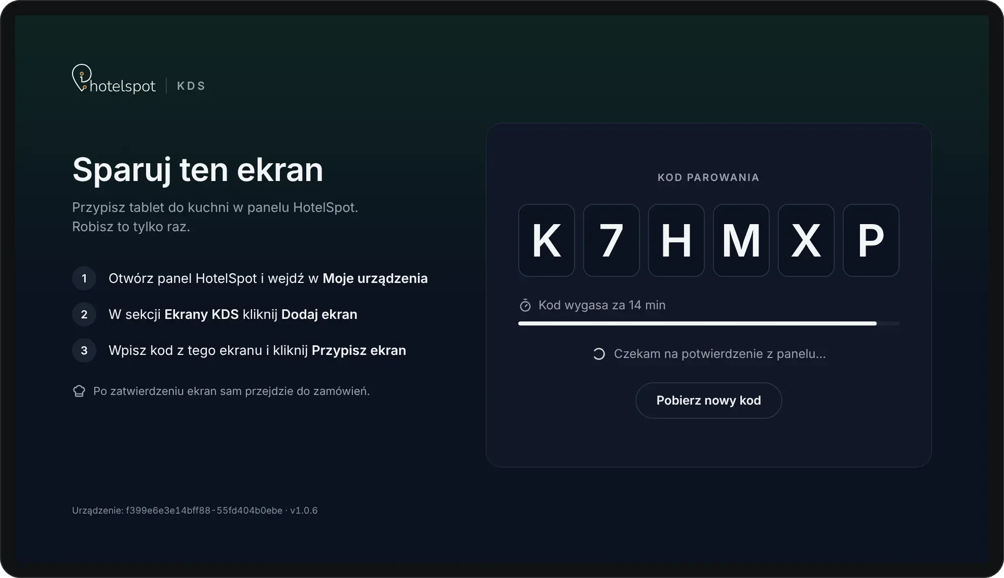 Uruchomienie: Tablet gotowy do pracy w kilka minut