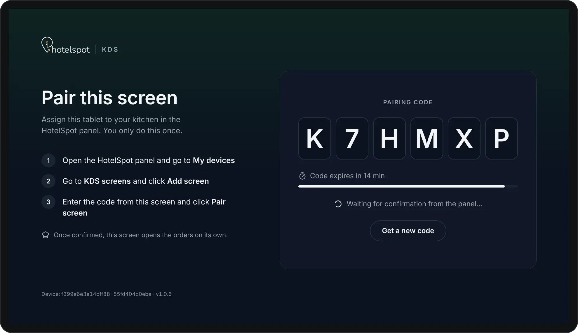 Setup: The tablet is ready in minutes